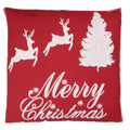 Clayre & Eef Dekokissen Hirsche & Tannenbaum Merry Christmas Fein Bestickt 45 × 5 × 45 cm (KG023.176)