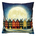 Clayre & Eef Dekokissen Winterlandschaft Vollmond & Häuserzeile 45 × 45 × 4 cm (KG023.189)