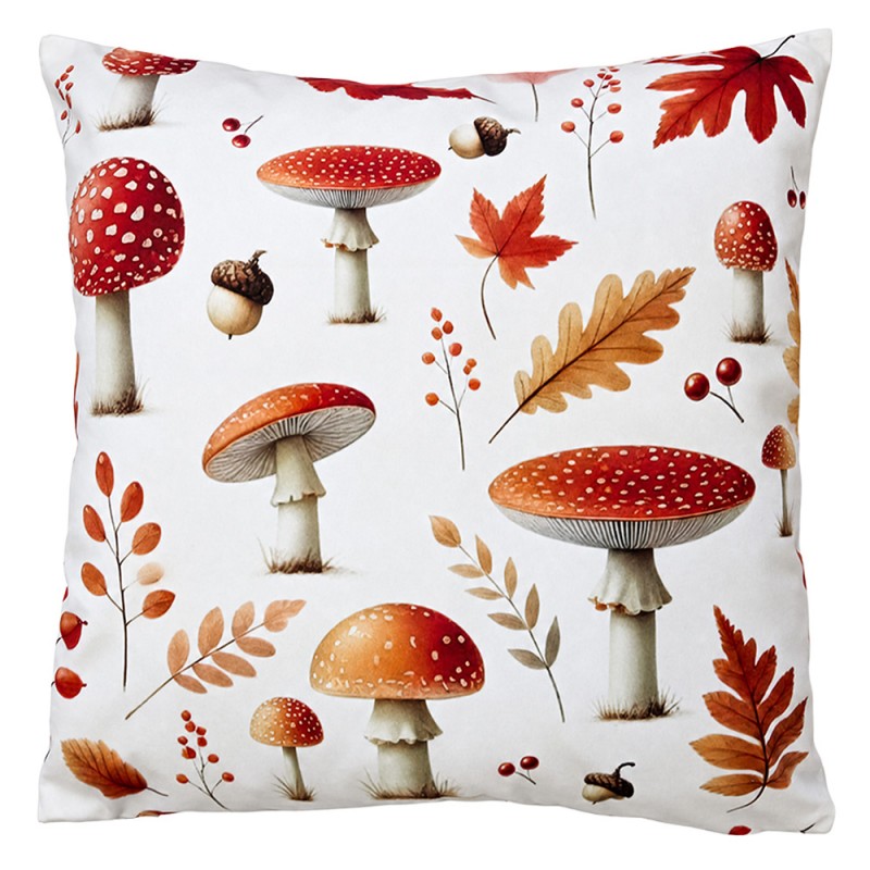 Clayre & Eef Dekokissen Rote Fliegenpilze Herbst & Wald 45 × 45 × 4 cm (KG023.191)