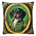 Clayre & Eef Dekokissen Dackel als Adelsgemälde Stil Thierry Poncelet 45 × 45 × 4 cm (KG023.198)
