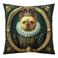 Clayre & Eef Dekokissen Bulldogge mit Krone Adelsgemälde Stil Thierry Poncelet 45 × 45 × 4 cm (KG023.199)