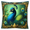 Clayre & Eef Dekokissen Pfau mit Radschlag Historische Malweise 45 × 45 × 4 cm (KG023.200)