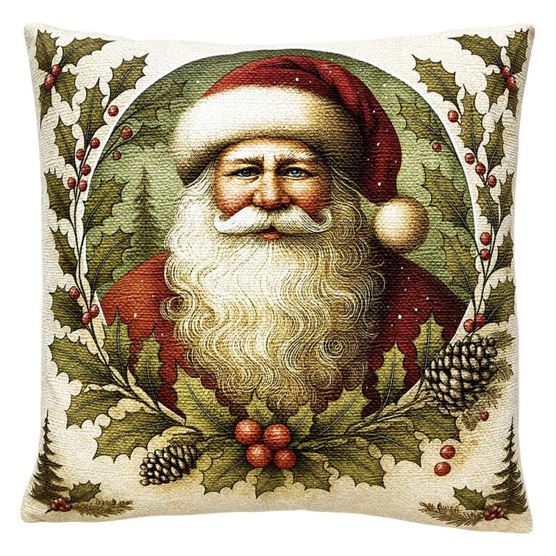 Clayre & Eef Dekokissen Nikolaus Santa Claus Vintage Nostalgie 45 × 45 × 4 cm (KG023.204)