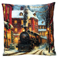 Clayre & Eef Dekokissen Zug durch winterliche Stadt Nostalgie 45 × 45 × 4 cm (KG023.209)