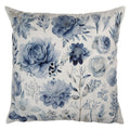 Clayre & Eef Dekokissen Florale Blütenpracht Porzellan-Stil Weiß-Blau 45 × 45 × 4 cm (KG023.212)