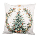 Clayre & Eef Dekokissen Weihnachtsbaum im Tannenranz Festliches Motiv 45 × 45 × 4 cm (KG023.218)