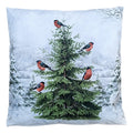 Clayre & Eef Dekokissen Winterlandschaft Verschneiter Tannenbaum & Rotkehlchen 45 × 45 × 4 cm (KG023.219)