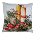 Dekokissen gefüllt Adventskranz mit Kerzen Multi 43x43x4 cm von Clayre & Eef (KG023.222)