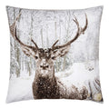 Clayre & Eef Dekokissen Hirsch im Winterwald mit Prachtgeweih Erdtöne 45 × 45 × 4 cm (KG023.239)