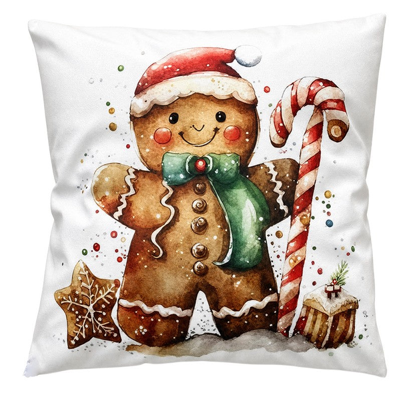 Clayre & Eef Dekokissen Lebkuchenmann mit Zuckerstange Gingerbread 45 × 45 × 4 cm (KG023.241)
