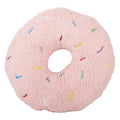Clayre & Eef Dekokissen Erdbeer-Donut Formkissen Teddyfell mit Stick-Streuseln Rosa Ø 35 × 6 cm (KG033.014P)
