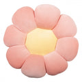 Formkissen gefüllt Blume Feincord Rosa-Gelb Ø 40x6 cm von Clayre & Eef (KG033.016)