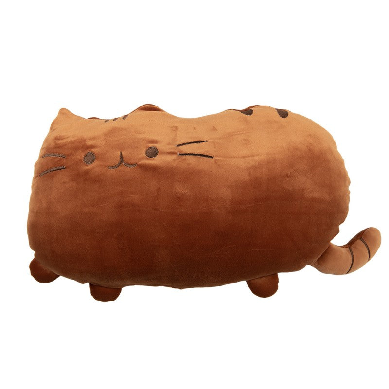 Formkissen gefüllt Katze Soft-Plüsch Braun 40x28x5 cm von Clayre & Eef (KG035.010)