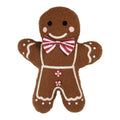 Clayre & Eef Dekokissen Lebkuchenmann Teddyfell mit 3D-Fliege & Bonbonknöpfen 35 × 5 × 44 cm (KG035.011)
