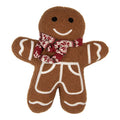 Clayre & Eef Dekokissen Lebkuchenmann Kompakt Teddyfell mit Stickerei 35 × 5 × 28 cm (KG035.012)