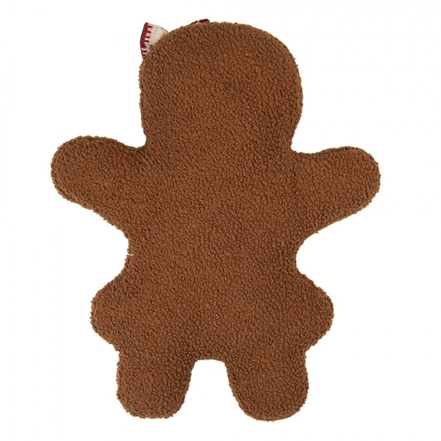 Clayre & Eef Dekokissen Lebkuchenfrau Gingerbread Girl Teddyfell mit Rock & Schleife 35 × 5 × 28 cm (KG035.013)