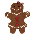 Clayre & Eef Dekokissen Lebkuchenfrau Gingerbread Girl Teddyfell mit Rock & Schleife 35 × 5 × 28 cm (KG035.013)