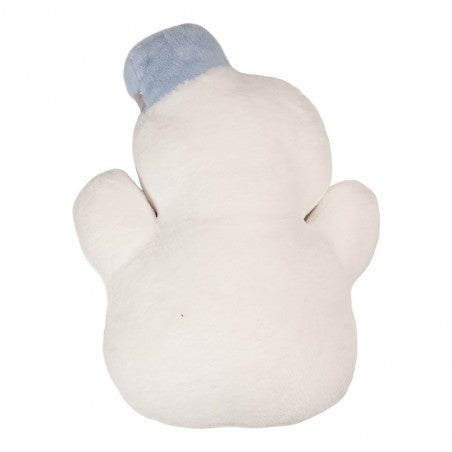 Clayre & Eef Dekokissen Schneemann XXL Plüschfigur Soft-Velours mit Glanzmütze & Schal 37 × 9 × 52 cm (KG035.018)