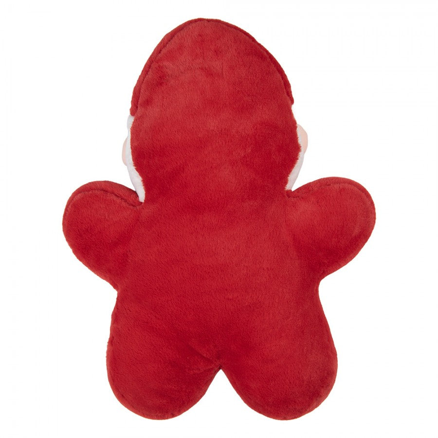 Clayre & Eef Dekokissen Weihnachtsmann Soft-Velours mit 3D-Schnurrbart & Gürtel 40 × 6 × 45 cm (KG035.026)