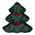 Clayre & Eef Dekokissen Tannenbaum Edelsamt Bestickt mit 3D-Pompom-Kugeln & Stegrand 36 × 40 × 4 cm (KG035.038)