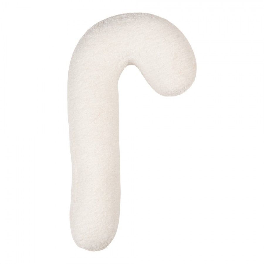 Formkissen gefüllt Zuckerstange Bouclé Weiß-Rosa 20x40x4 cm von Clayre & Eef (KG035.042)
