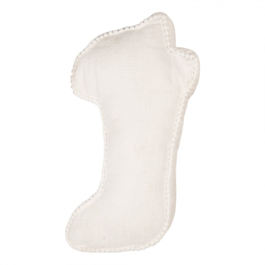 Clayre & Eef Dekokissen Weihnachtsstrumpf Nikolausstiefel mit Pompom-Borte & Applikationen 20 × 40 × 4 cm (KG035.049)