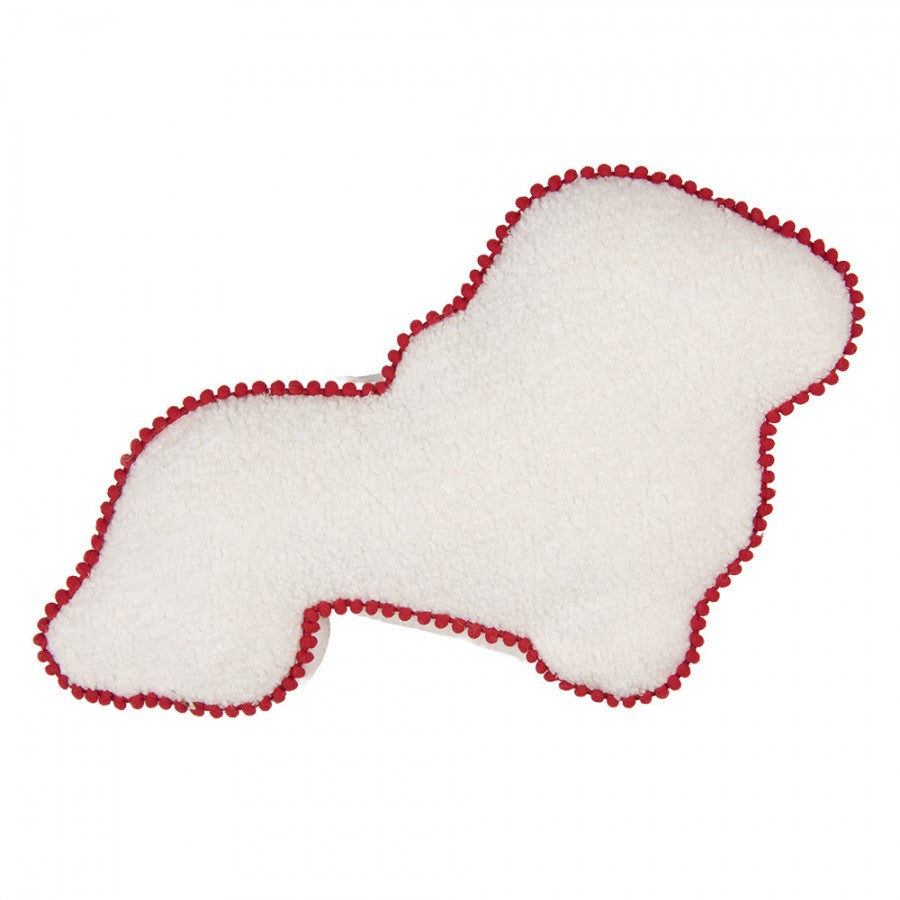 Clayre & Eef Dekokissen Lebkuchen-Dackel mit Bommelborte & Glitzermütze 25 × 45 × 4 cm (KG035.051)