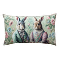 Clayre & Eef Dekokissen Hasenpärchen Gobelin Jacquard Stil Thierry Poncelet 35 × 50 × 4 cm (KG036.029)