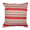 Kissenbezug Kissenhülle ohne Inlet Norwegermuster Rentiere Rot Weiß 44x44 cm von Clayre & Eef (KT021.376)