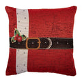 Kissenbezug Kissenhülle ohne Inlet Weihnachtsmann Gürtel Schnalle Rot 44x44 cm von Clayre & Eef (KT021.382)
