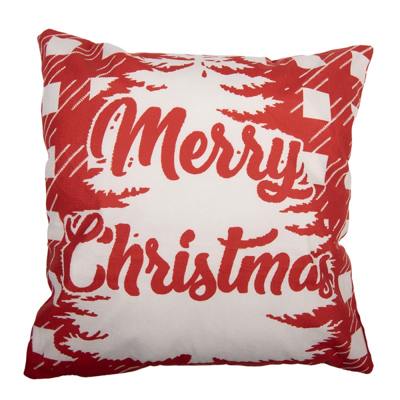 Kissenbezug Kissenhülle ohne Inlet Winterwald Hirsch Tannen Schnee Beige 45x45 cm von Clayre & Eef (KT021.449)