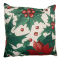 Kissenbezug Kissenhülle ohne Inlet Stechpalme Ilex Weihnachtsstern Beige Grün Rot 45x45 cm von Clayre & Eef (KT021.450)