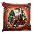 Kissenbezug Kissenhülle ohne Inlet Weihnachtsmann Buch Schaukelstuhl Rot Beige 45x45 cm von Clayre & Eef (KT021.452)