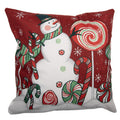 Kissenbezug Kissenhülle ohne Inlet Schneemann Candy Land Lollypop Rot Weiß 45x45 cm von Clayre & Eef (KT021.456)