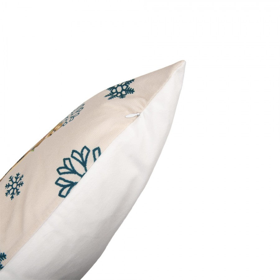 Kissenbezug Kissenhülle ohne Inlet Nussknacker Weihnachtsstern Beige Bunt 45x45 cm von Clayre & Eef (KT021.458)
