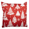 Kissenbezug Kissenhülle ohne Inlet Tannenbäume Winterwald Schneeflocken Rot Weiß 45x45 cm von Clayre & Eef (KT021.460)