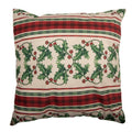 Kissenbezug Kissenhülle ohne Inlet Stechpalme Ilex Schottenkaro Beige Rot Grün 45x45 cm von Clayre & Eef (KT021.461)