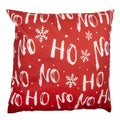 Kissenbezug Kissenhülle ohne Inlet HO HO HO Schriftzug Schneeflocken Rot Weiß 45x45 cm von Clayre & Eef (KT021.463)