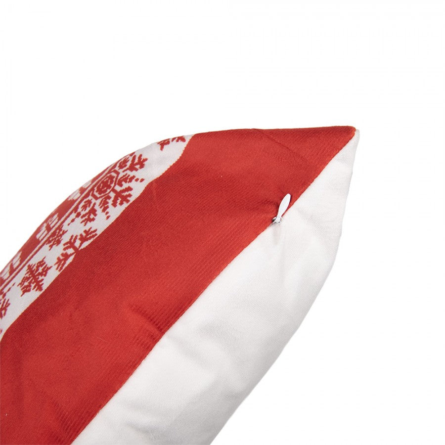 Kissenbezug Kissenhülle ohne Inlet Norwegermuster Rentiere Tannenbäume Rot Weiß 45x45 cm von Clayre & Eef (KT021.464)
