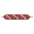 Gobelin-Tischläufer Weihnachtsstern Christrose Rot-Beige 33x180 cm mit Quasten von Clayre & Eef (KT065.011)