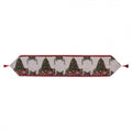 Gobelin-Tischläufer Christbaum Geschenke Beige-Bunt 33x180 cm Weihnachten mit Quasten von Clayre & Eef (KT065.012)