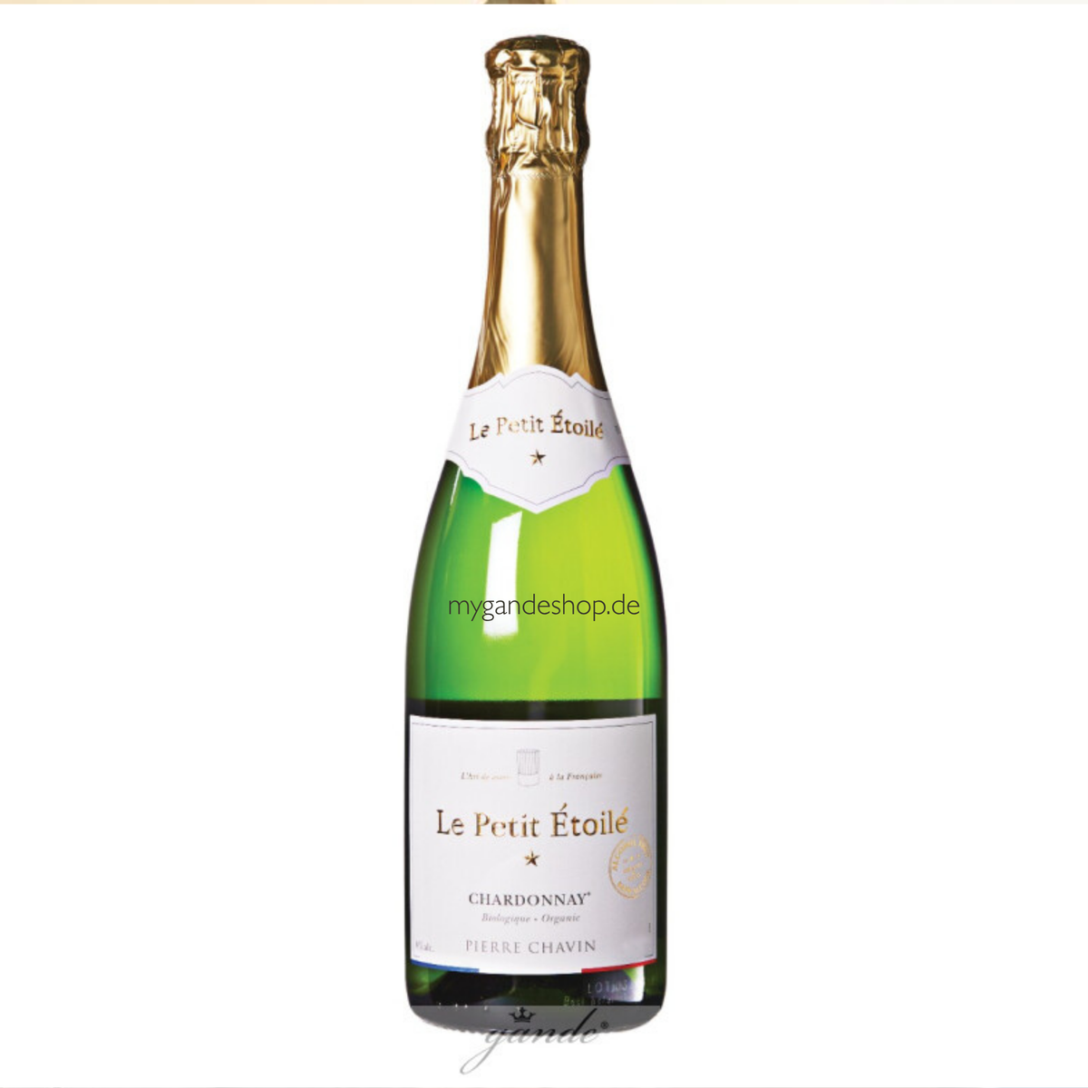 6 x Le Petit Étoilé Chardonnay 0,0 % Vorteilspaket (6 x 0,75 l) – Alkoholfreier Bio & Vegan Sekt