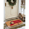 Clayre & Eef Fußmatte Weihnachtsbriefkasten Letters to Santa Wunschzettel Festlich Rutschfest 75 × 45 × 1 cm (MC288)
