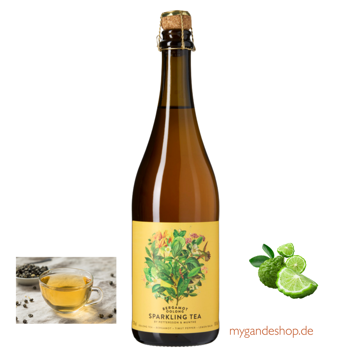 Pettersson & Munthe – Sparkling Tea Bergamot & Oolong 0,0 % (0,75 l) – Skandinavischer Oolong-Teesekt