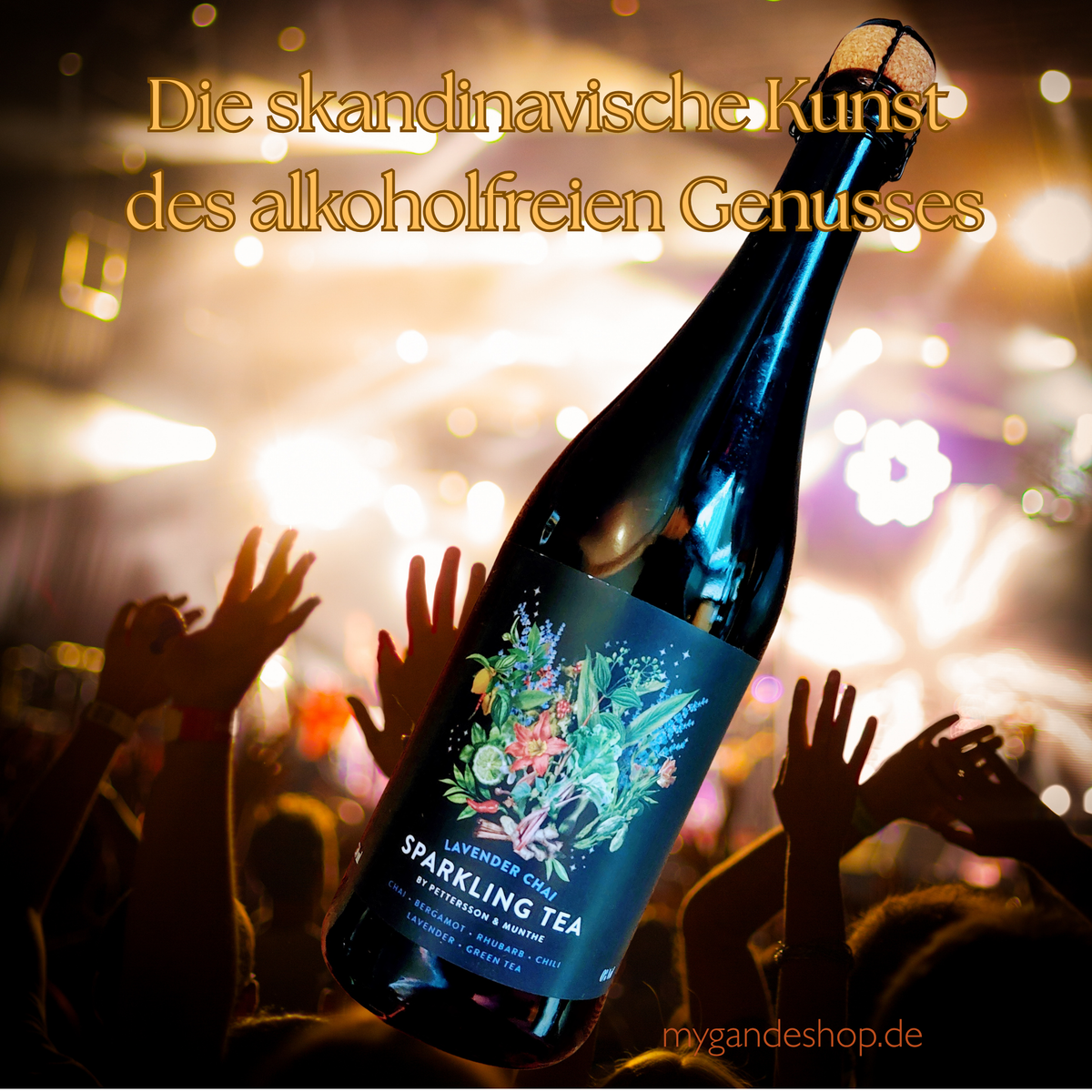 Pettersson & Munthe – Sparkling Tea Lavender Chai 0,0 % (0,75 l) – Skandinavischer Tee-Schaumwein