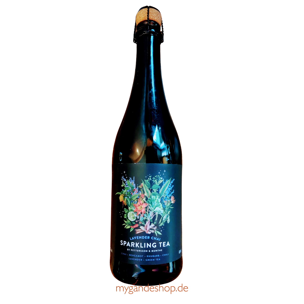 Pettersson & Munthe – Sparkling Tea Lavender Chai 0,0 % (0,75 l) – Skandinavischer Tee-Schaumwein