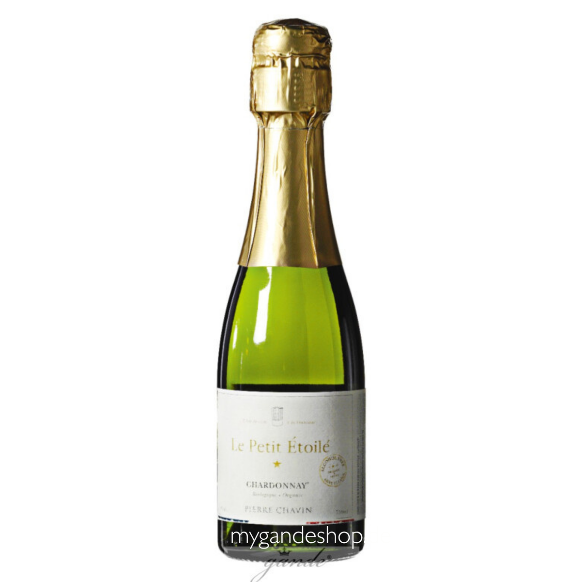 Le Petit Étoilé Chardonnay Piccolo 0,0 % Alkoholfreier Bio-Schaumwein 0,2 l – Veganer Mini-Sekt