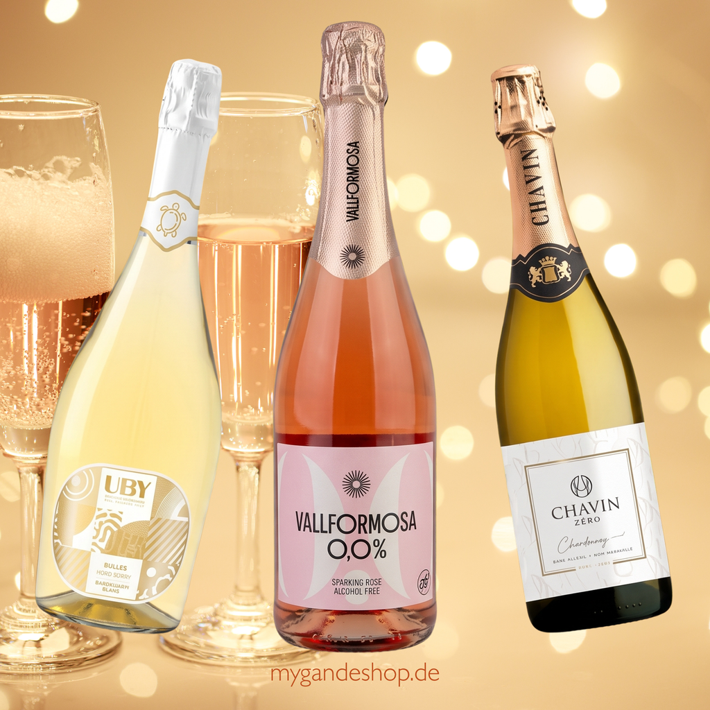 Sparkling Zero-Selection Probierset (3 x 0,75 l) – Alkoholfreie Schaumweine: Frankreich trifft Spanien