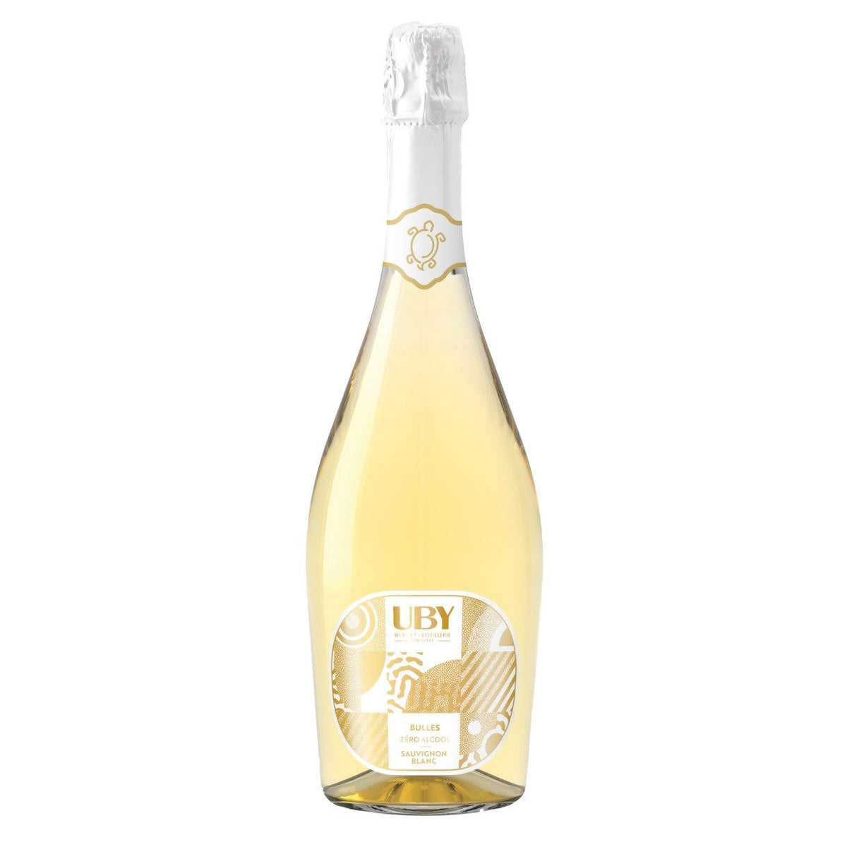 UBY Sparkling Sauvignon Blanc 0,00 % Alkoholfreier Schaumwein 0,75 l – Frische Frucht aus der Gascogne