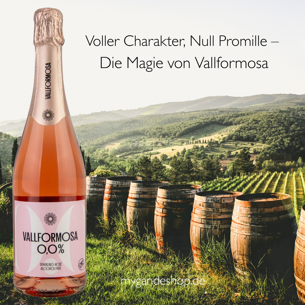 Vallformosa 0,0 % Rosé Sparkling Alkoholfreier Schaumwein 0,75 l – Eleganter Rosé-Sekt aus Spanien